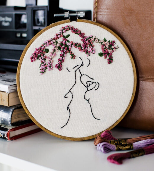 bougainvilla kiss embroidery