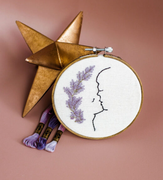 lavender lovers embroidery