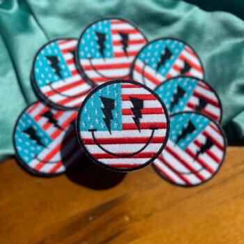 American flag smiley patch