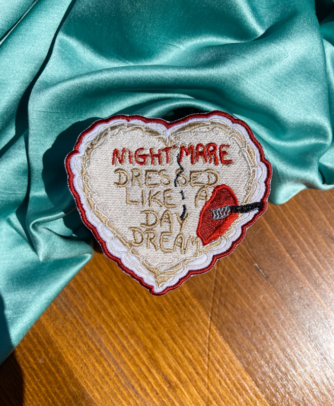 nightmare dressed like a day dream patch blank space taylor swift eras tour patches blank space cake