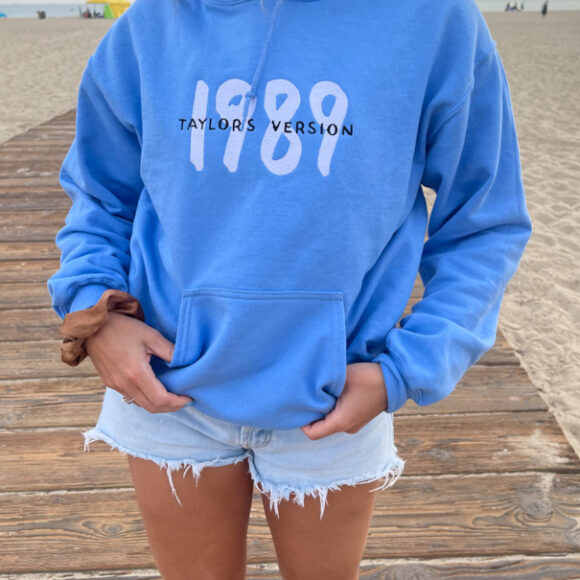 1989 taylors version blue hoodie embroidered taylor swift clothes