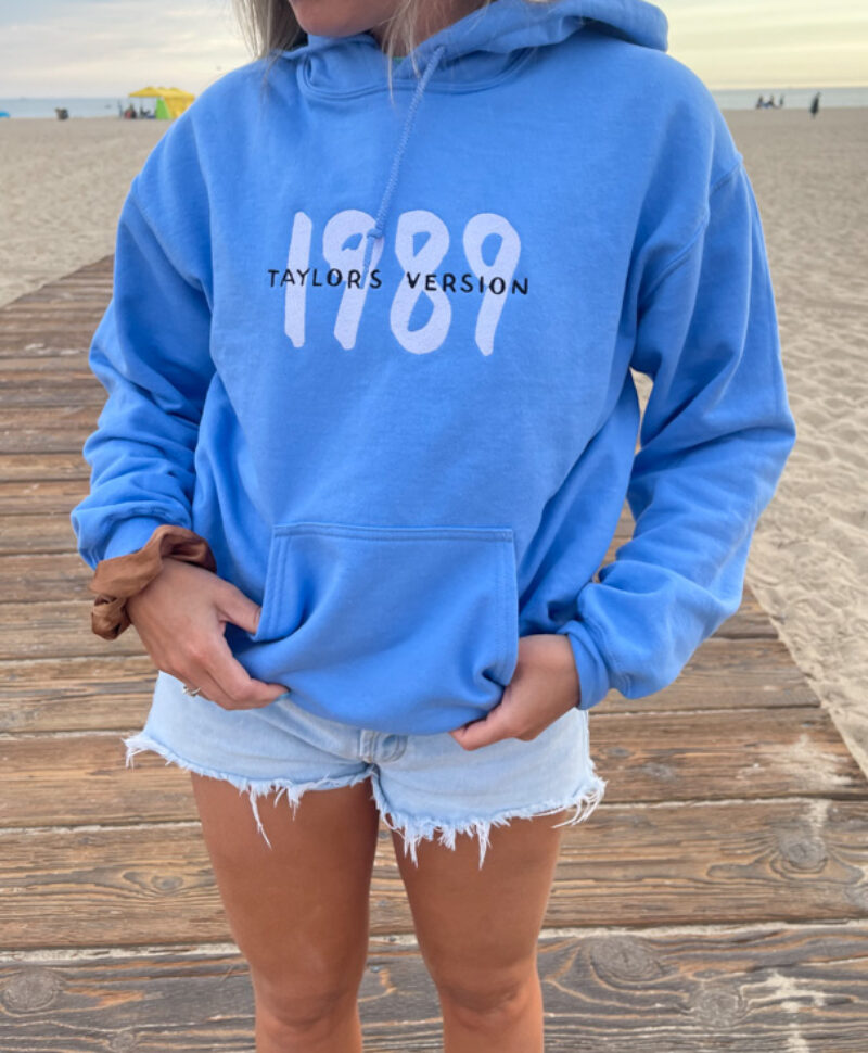 1989 taylors version blue hoodie embroidered taylor swift clothes