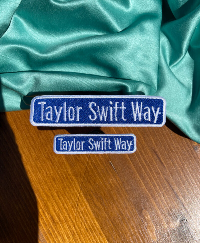 Taylor swift way arlington, texas eras tour stree sign iron on patch