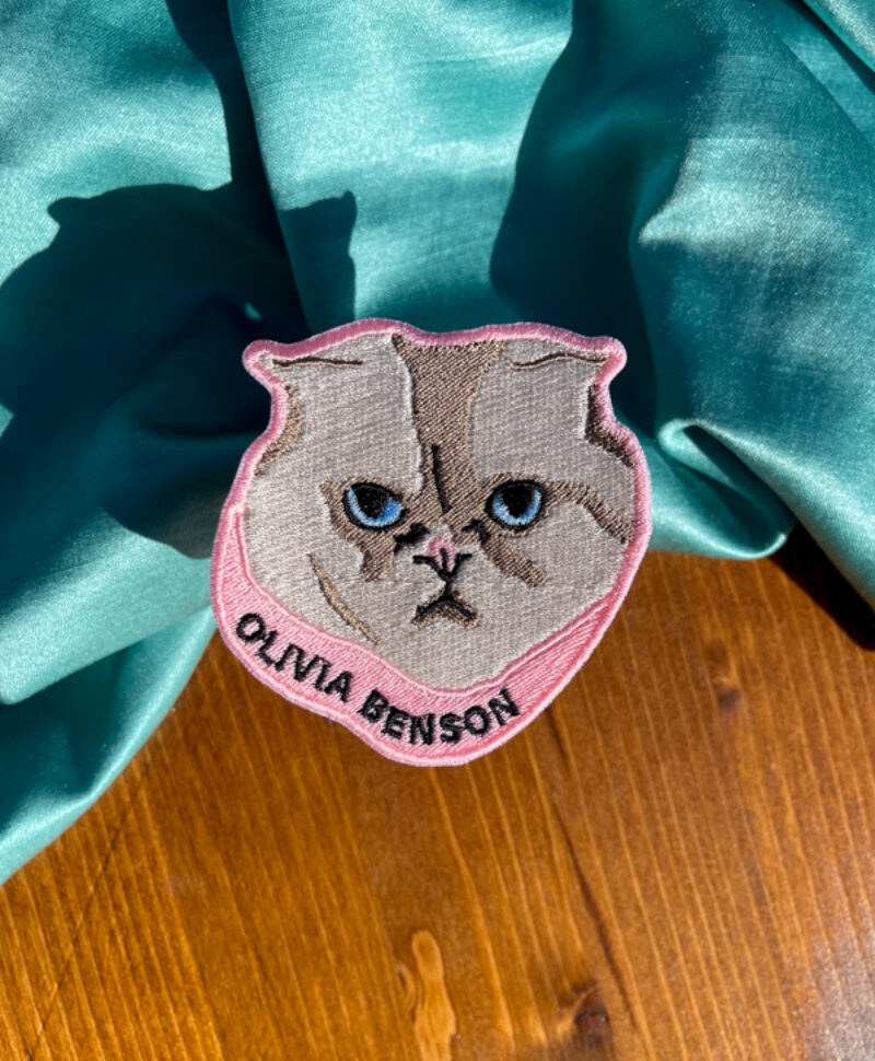 olivia benson taylor swift's cat iron on patch eras tour patches karma is a cat patch