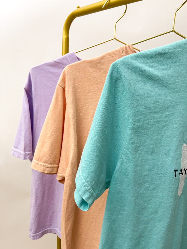 1989 (taylor's version) comfort colors boxy women's tee chalky mint, orchid, peachy