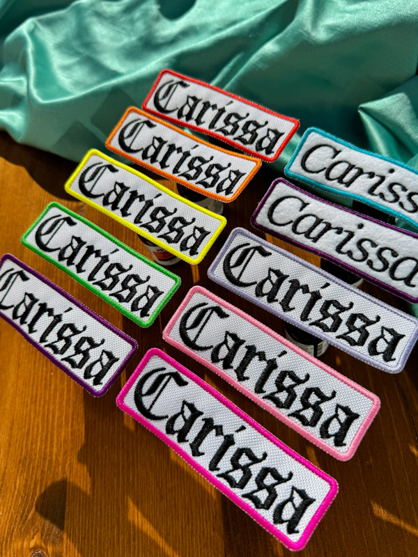 Custom Name Tag Iron-on Patch | Trendy Patches | Custom Embroidery | Cute & Colorful Name Tag for Uniform
