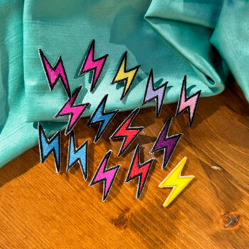 Lightning Bolt Iron-on Patch | Mini Patches | Colorful Lightning Bolt Patch | Trendy Iron-on Patches