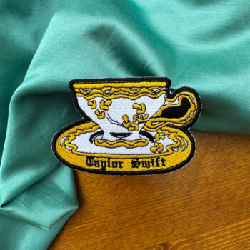 teacup reputation replica patches taylor swift green sequin jacket patches