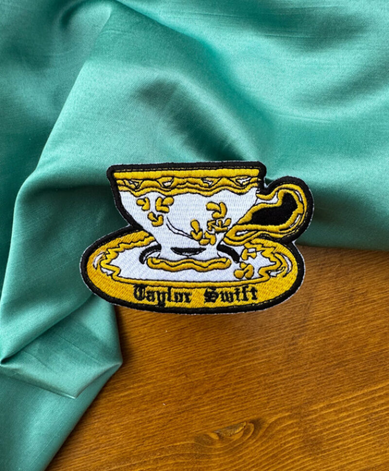 teacup reputation replica patches taylor swift green sequin jacket patches