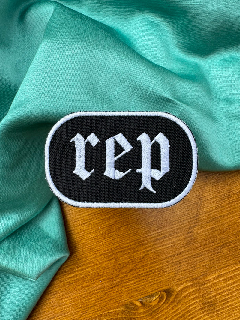 rep oval patch green sequin taylor swift jacket reputation replica patches