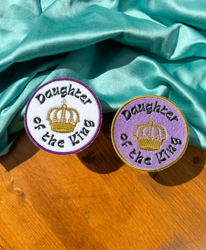 Purple or White Daughter of the King Iron-on Patches | Christian Patch | Love Like Jesus Patch |Gift for Her or Him| Christian Gift |