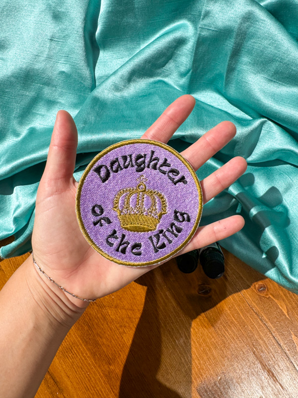 Purple or White Daughter of the King Iron-on Patches | Christian Patch | Love Like Jesus Patch |Gift for Her or Him| Christian Gift |