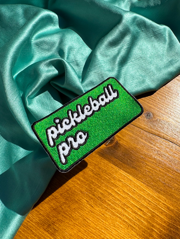 Pickleball Pro Iron-On Patch | Summer-themed Patch | Trucker Hat Bar Patches | Trendy Patches | Men's Summer Patch | Pickleball Patches