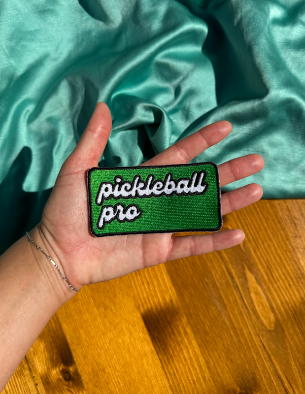 Pickleball Pro Iron-On Patch | Summer-themed Patch | Trucker Hat Bar Patches | Trendy Patches | Men's Summer Patch | Pickleball Patches