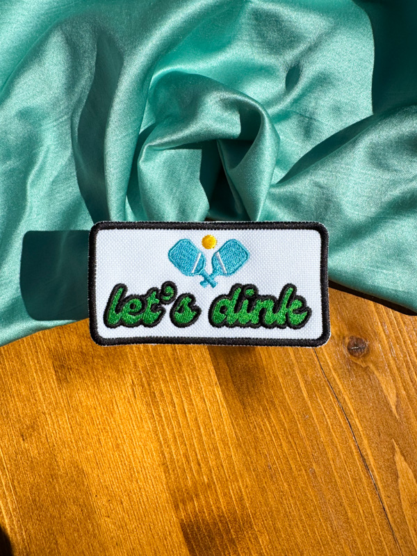 Let's Dink Iron-On Patch | Summer-themed Patch | Trucker Hat Bar Patches | Trendy Patches | Men's Summer Patch | Pickleball Patches