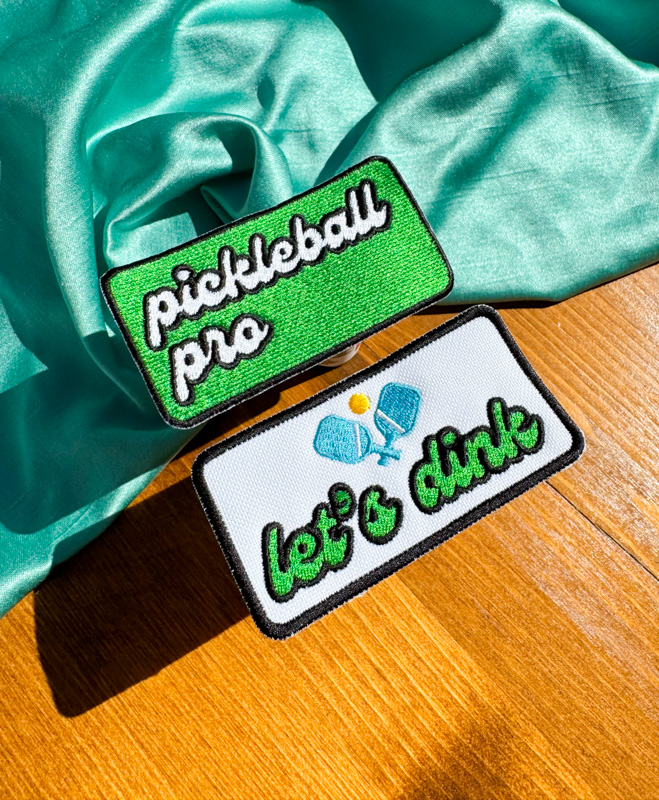 Pickleball Patch Bundle Iron-On Patch | Summer-themed Patch | Trucker Hat Bar Patches | Trendy Patches | Men's Summer Patch | Pickleball