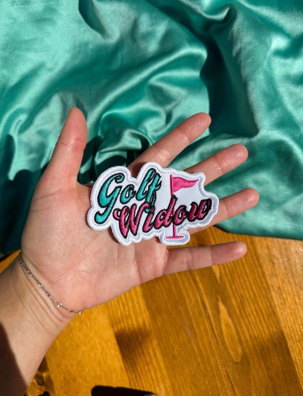 Golf Widow Iron-On Patch | Summer-themed Patch | Trucker Hat Bar Patches | Trendy Patches | Women's Summer Patch | Golf Patches | Wholesale