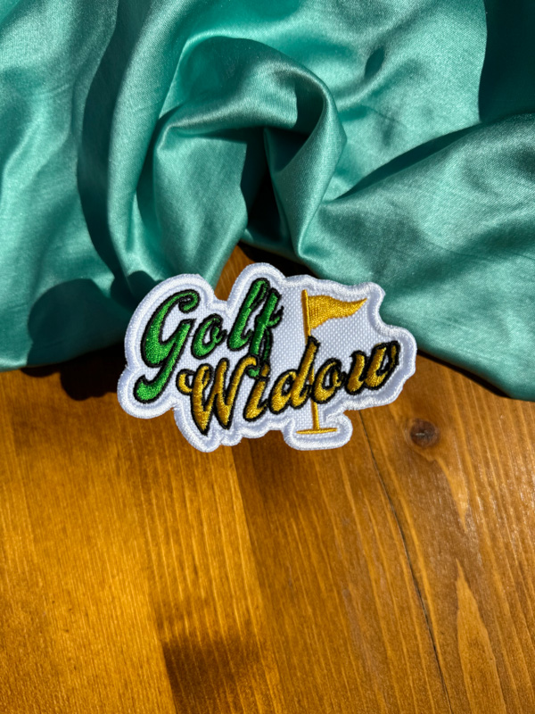 Golf Widow Iron-On Patch | Summer-themed Patch | Trucker Hat Bar Patches | Trendy Patches | Women's Summer Patch | Golf Patches | Wholesale