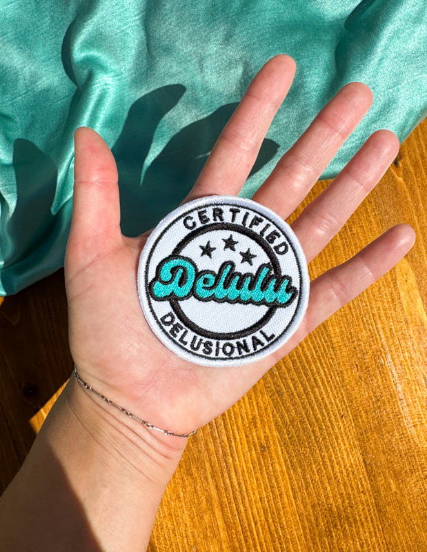 Certified Delulu Iron-on Patch | Trucker Hat Patches | Summertime Patches | Gift for Her or Him | Iron-On Patch |Trendy Patches| Delusional