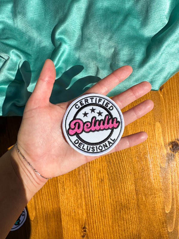 Certified Delulu Iron-on Patch | Trucker Hat Patches | Summertime Patches | Gift for Her or Him | Iron-On Patch |Trendy Patches| Delusional
