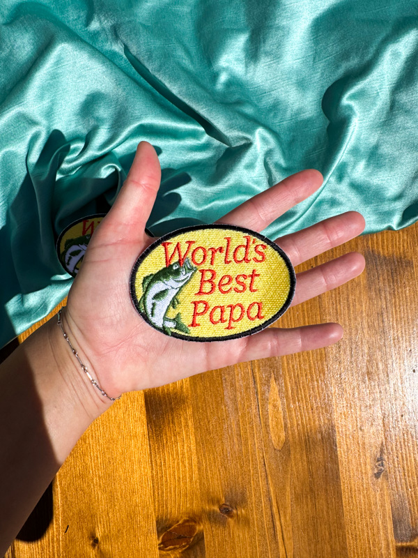 World's Best Dad, Papa, GPA Iron-on Patch | Trucker Hat Patches | Summertime Patches | Gift for Him |Trendy Patches|Dad Patches|Father's Day