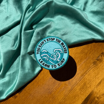 You Can't Stop the Waves, Learn to Surf Patch | Trucker Hat Patches | Summertime Patches | Trendy Aesthetic Patches | Patches for Hat Bar