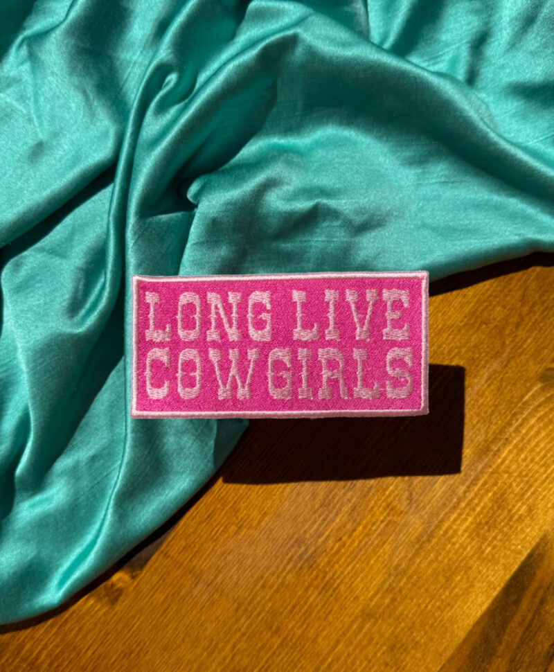 Dark Pink Long Live Cowgirls Western Patch | Trucker Hat Patches | Summertime Patches | Trendy Aesthetic Patches | Patches for Hat Bar