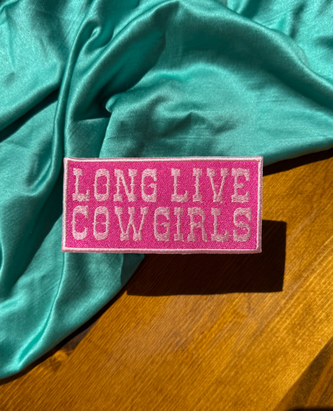 Dark Pink Long Live Cowgirls Western Patch | Trucker Hat Patches | Summertime Patches | Trendy Aesthetic Patches | Patches for Hat Bar