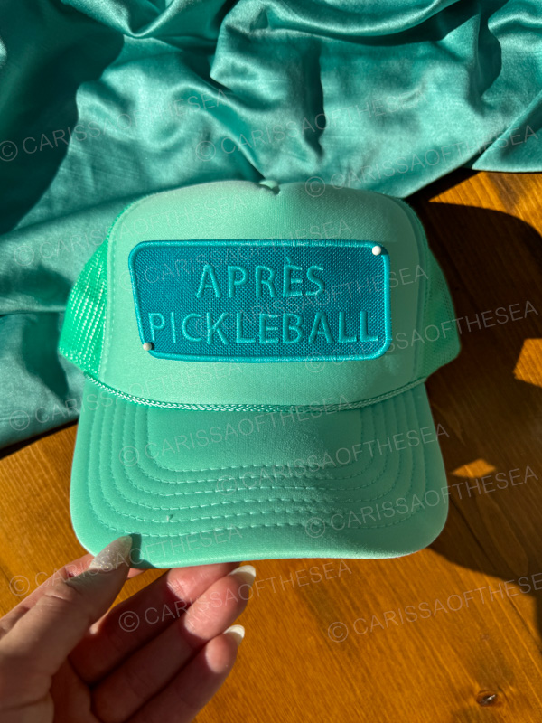 apres pickleball iron on patch