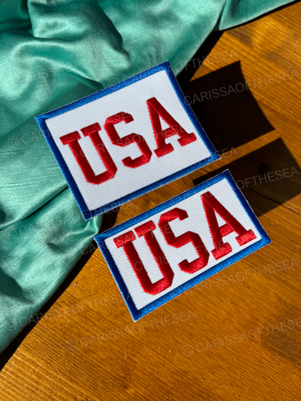 usa retro iron on patch