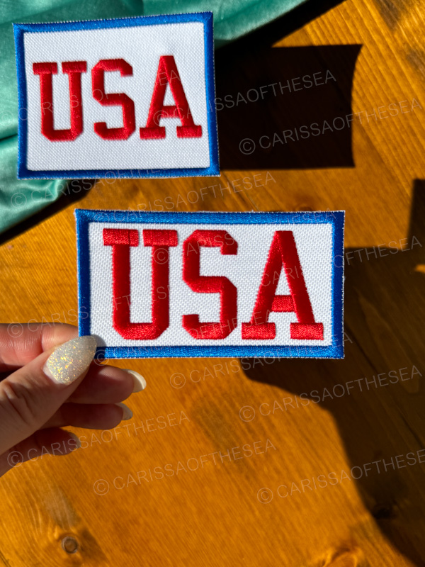 usa retro iron on patch