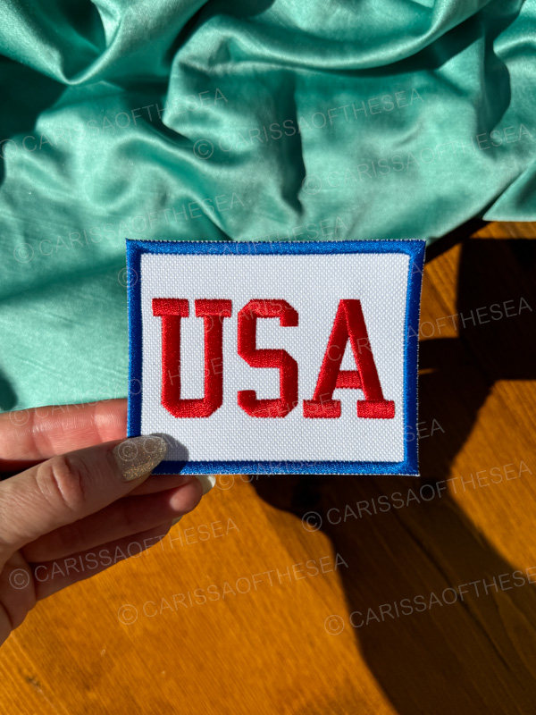 usa retro iron on patch