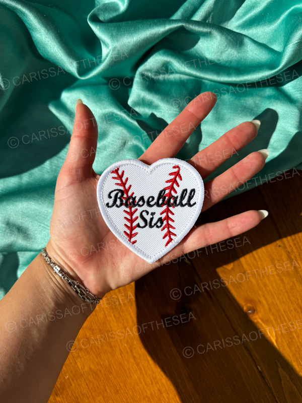 baseball sis heart patch
