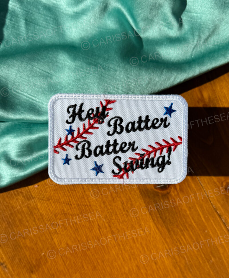 hey batter batter swing baseball patch