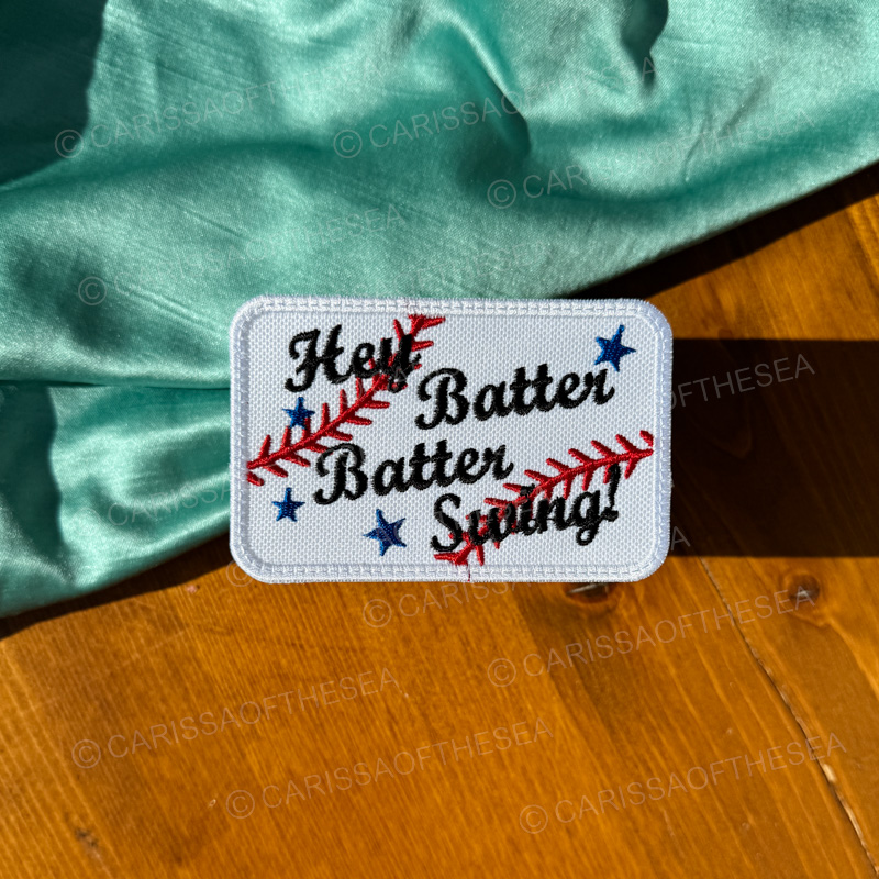 hey batter batter swing baseball patch