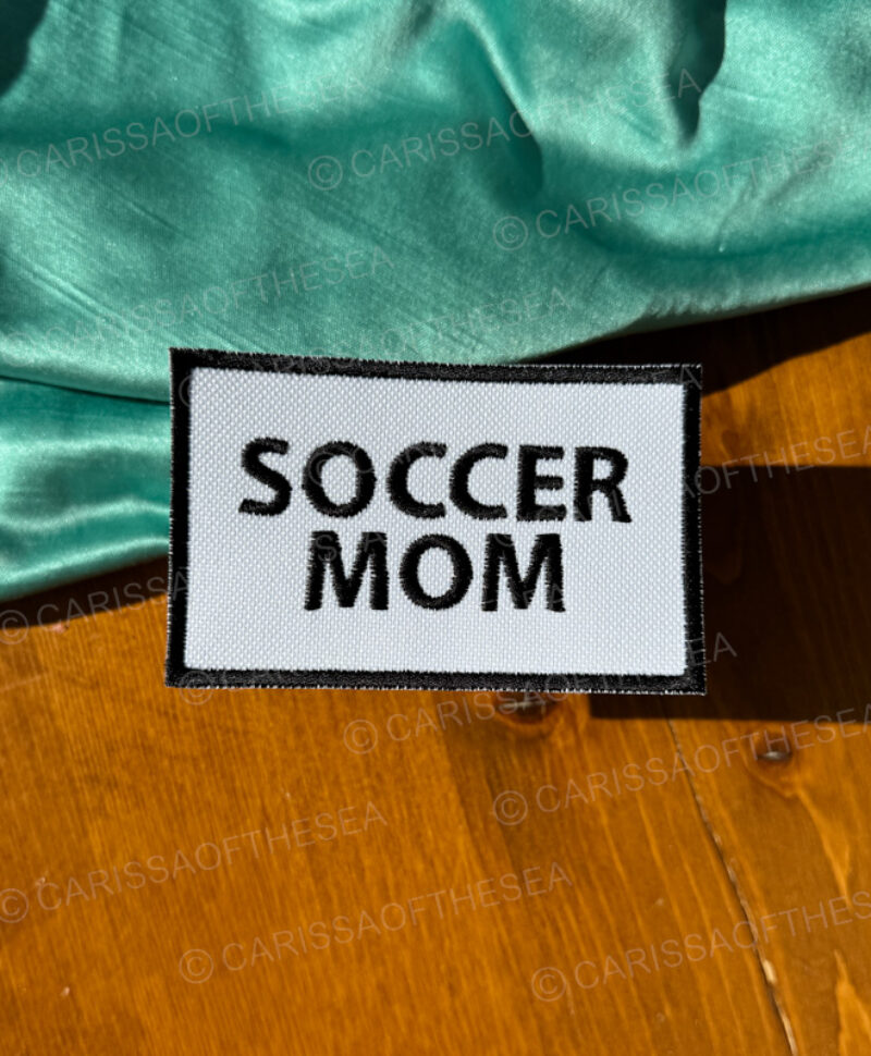 soccer mom iron on patch