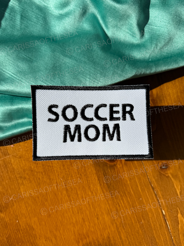 soccer mom iron on patch