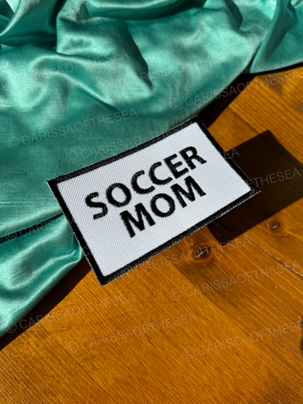 soccer mom iron on patch