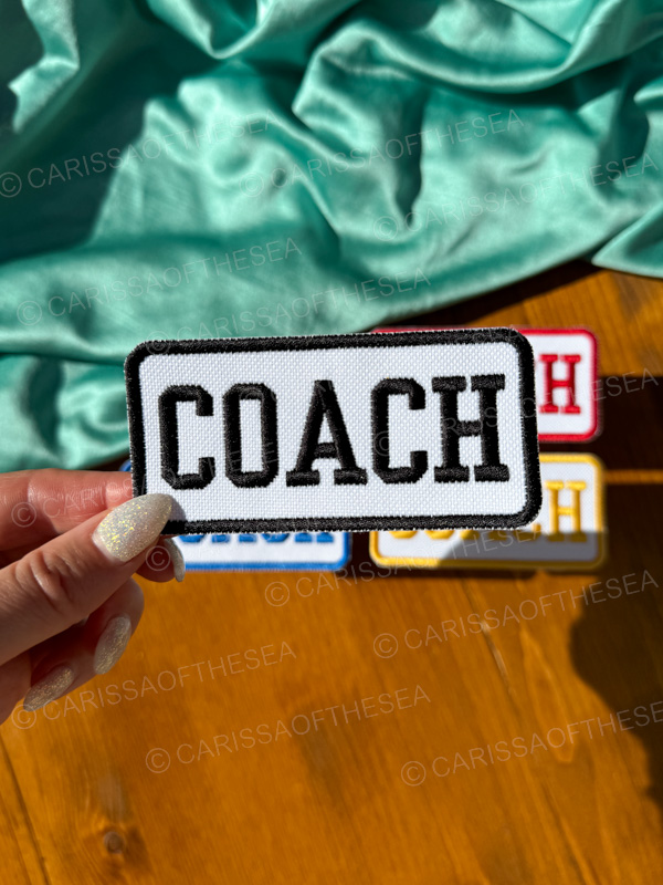 custom color coach patch