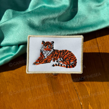 orange tiger iron on patch