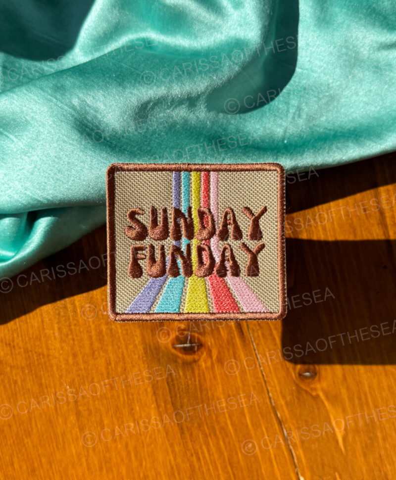 sunday funday iron on patches