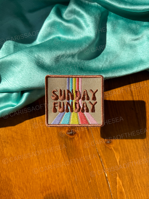 sunday funday iron on patches