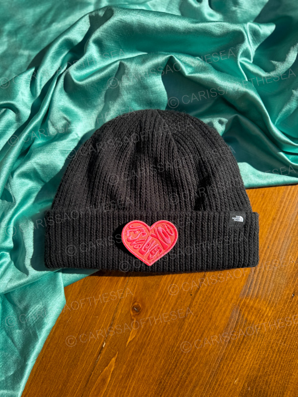 peach & hot pink jesus loves you iron on patch