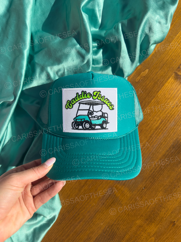 caddie issues pink golf cart trucker hat