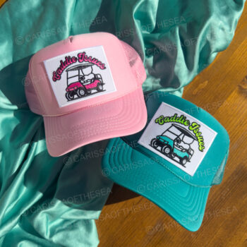 caddie issues pink golf cart trucker hat