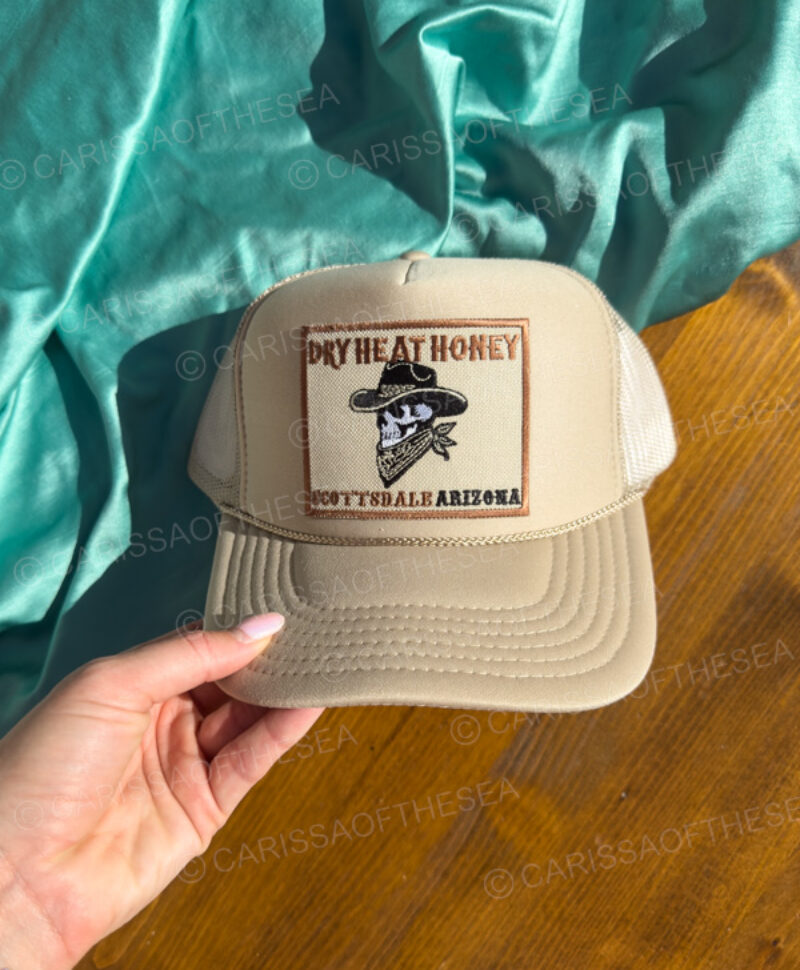 dry heat honey scottsdale az patch tan trucker hat
