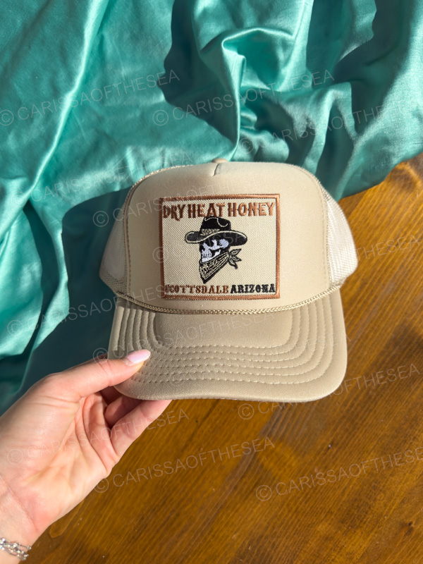 dry heat honey scottsdale az patch tan trucker hat