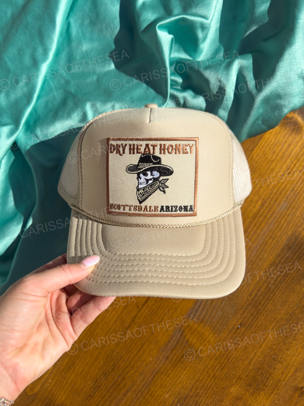 dry heat honey scottsdale az patch tan trucker hat