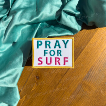 pray for surf iron on patch