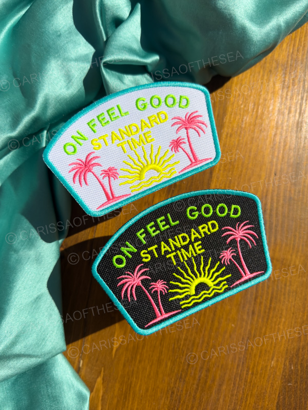 on feel good standard time iron-on patch